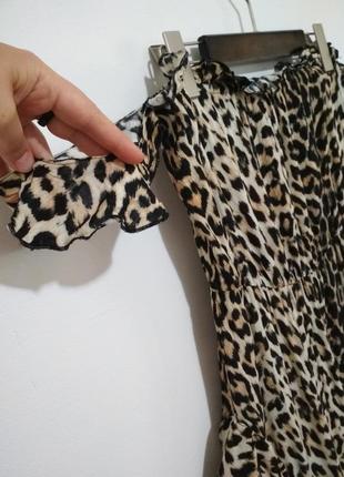 100% натуральное роскошное платье леопардовый принт качество!!!9 фото
