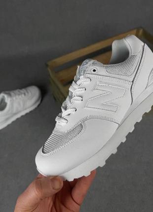 Стильные кроссовки new balance (белые)