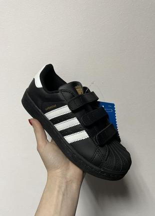 Детские кроссовки adidas superstar black5 фото