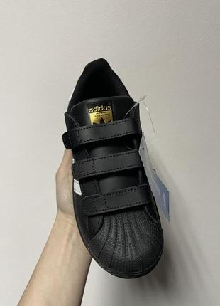 Детские кроссовки adidas superstar black7 фото