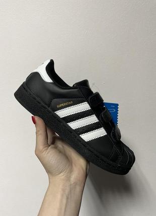 Детские кроссовки adidas superstar black6 фото