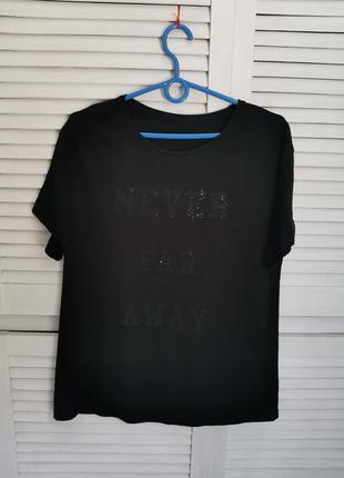 Черная футболка размер м-л