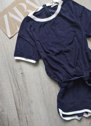 Zara комбінезон махра комбинезон махровый шорты футболка ромпер новый размер м7 фото