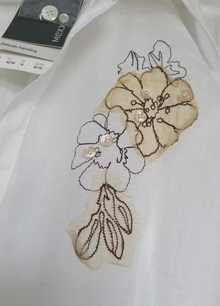 Нова блуза з невагомого котону та ніжною аплікацією2 фото