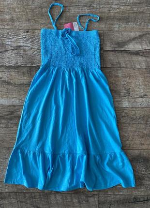Отличное хлопковое платье ,сарафан  blue motion1 фото