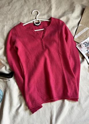 Брендовий кашеміровий светр , рожевий светр з кашеміру caroll