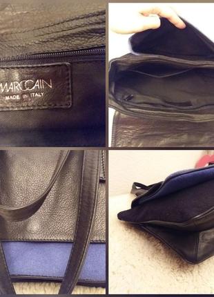 Люкс брендова сумка marc cain шкіра + шерсть британія5 фото