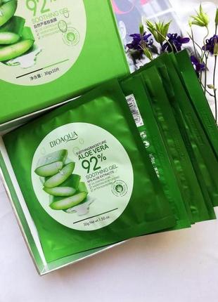 Тканинна маска aloe vera 92 % soothing gel face mask2 фото