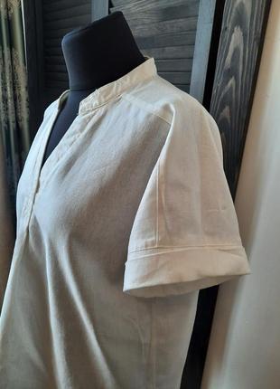 Стильна базова льляна блуза damart oversize, m/l8 фото