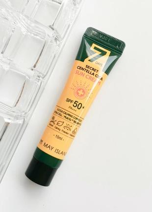 Сонцезахисний крем з центеллой may island 7 days secret centella cica sun cream spf 50+/pa+++