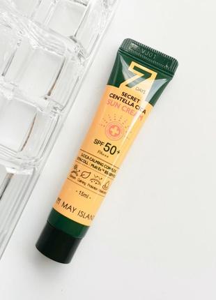 Солнцезащитный крем с центеллой may island 7 days secret centella cica sun cream spf 50+/pa+++1 фото