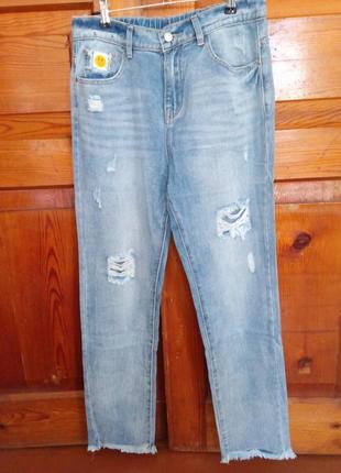 Джинсы рванка летние женские, стильные new jeans размеры 25-30 "partners"2 фото