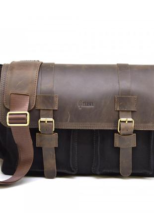 Сумка через плечо из парусины и кожи крейзи rac-6690-4lx бренда tarwa