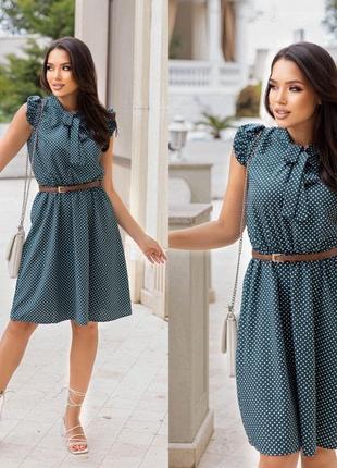 Красивое стройнящее летнее платье цвета:беж,зелёный,голубой,пудра5 фото