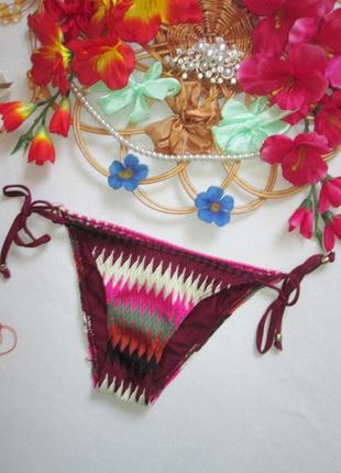 Шикарний роздільний купальник на зав'язках принт зигзаг primark 🍒🌺🍒