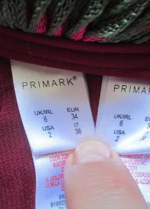 Шикарний роздільний купальник на зав'язках принт зигзаг primark 🍒🌺🍒