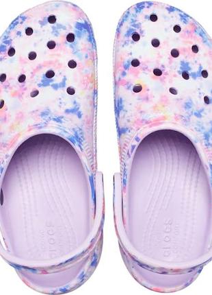 Сабо crocs platform tie-dye graphic, w92 фото