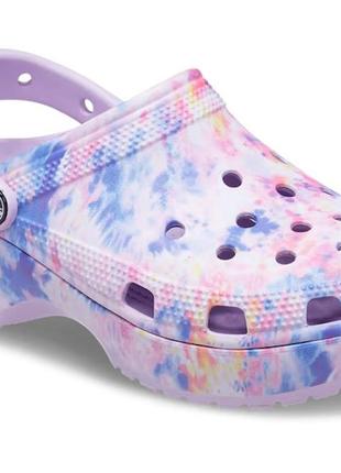 Сабо crocs platform tie-dye graphic, w93 фото