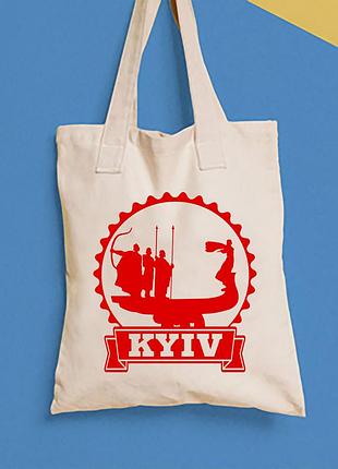 Еко-сумка, шоппер, повсякденне з принтом "kyiv" push it