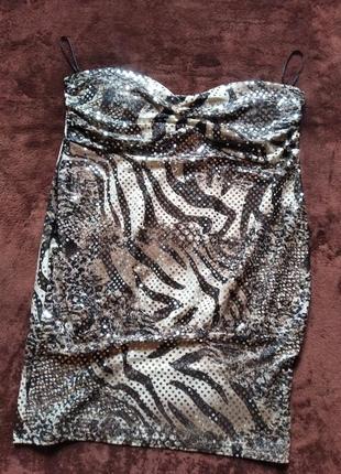 Платье пайетки мини
