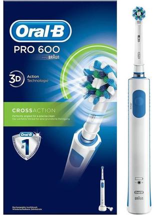 Oral-b pro 600 з 1 головкою щітки cross action.1 фото