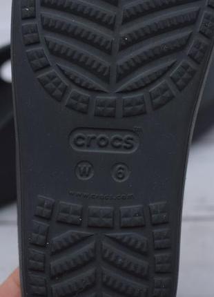 Черные женские шлепанцы, вьетнамки, сланцы crocs, крокс. 36 - 37 размер. оригинал9 фото