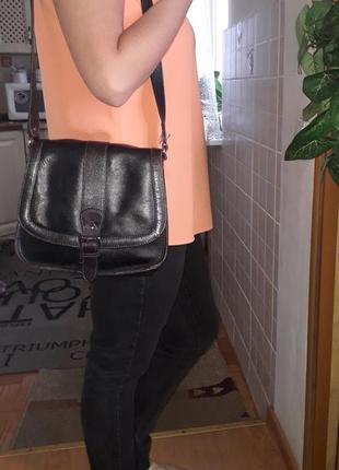Натуральная кожа/сумочка кросс боди
