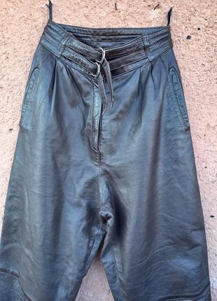Кожаные брюки  штаны бананы винтаж ретро4 фото