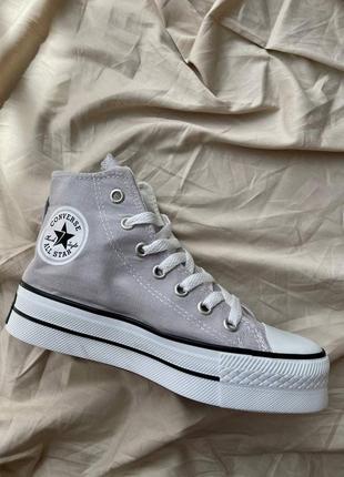 Кросівки кеди hight x chuck taylor platform ‘grey’ кроссовки4 фото