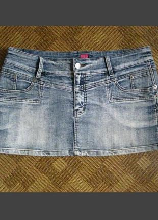 Джинсова спідниця new look батал ☕ 44eur/наш 48-50рр