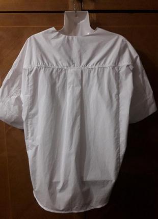 Брендовая  100% хлопок  оригинальная  блуза  рубашка  оверсайз2 фото