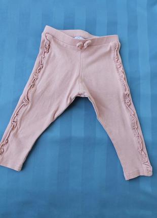 Лосіни з мереживом, легінси, ніжно рожеві штани з ободочками3 фото