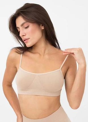 Бесшовный топ на тонких бретелях, 5 цветов