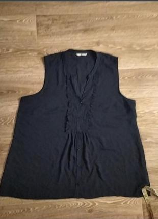 Темна літня легка блуза блузка блузочка