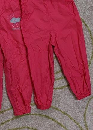 Дощовик комбінезон для дівчинки ріст 116-122 рожеві2 фото