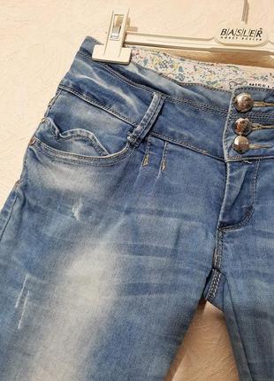 Miss lala фирменные шорты голубые джинсовые стильные с манжетами стрейч-котон женские 46 48 m l4 фото