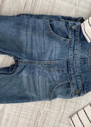 Набір з боді та джинсовий комбінезон /набор боди и джинсовый комбинезон4 фото