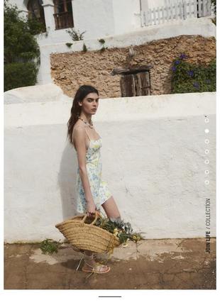 Платье сарафан цветочный принт спинка голая zara оригинал2 фото