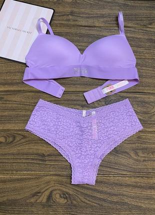 Комплект с камушками victoria’s secret & pink 34c+s