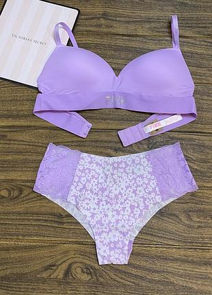 Комплект з камінчиками victoria's secret & pink 34c+s