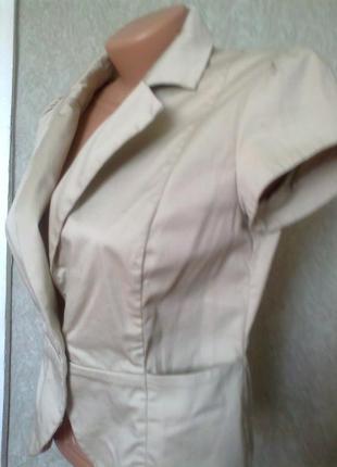 Піджак*безрукавка*жакет*жилет котонові з коротким рукавом від h&m