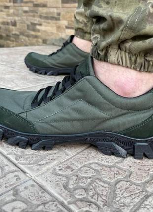 Тактические кроссовки мужские летние сетка  зеленые (военные,защитные,хаки) - мужская тактическая обувь9 фото