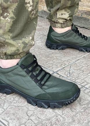 Тактические кроссовки мужские летние сетка  зеленые (военные,защитные,хаки) - мужская тактическая обувь5 фото
