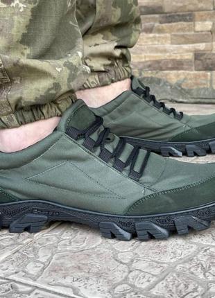 Тактические кроссовки мужские летние сетка  зеленые (военные,защитные,хаки) - мужская тактическая обувь6 фото