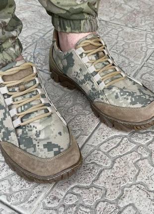 Чоловічі кросівки тактичні (військові,захисні,хакі,піксель) літні - чоловіче взуття на літо 20227 фото