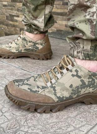 Чоловічі кросівки тактичні (військові,захисні,хакі,піксель) літні - чоловіче взуття на літо 20223 фото
