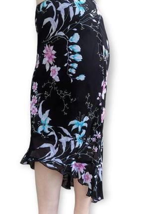 Шикарная шифоновая юбка с воланом