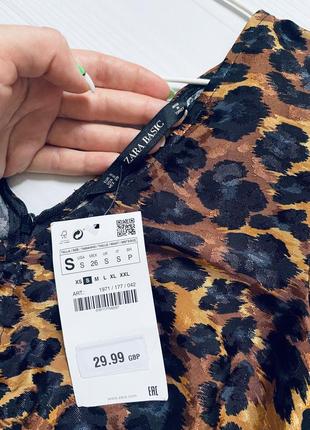 Стильна сукня міді zara леопардовий принт7 фото