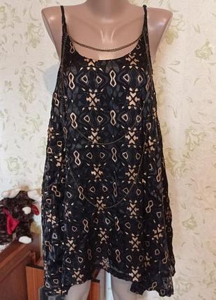Цікавий сарафан 45% шовк tigerlily uk10