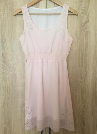 Тонке на підкладі плаття блідо-рожевого кольору на підкладі,h&m